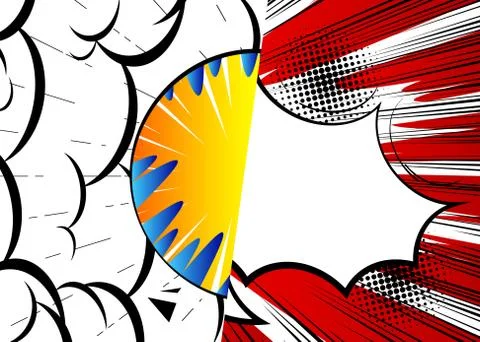 Pop art comic design colored background. Comic book illustration. Vector comi Stock Illustration