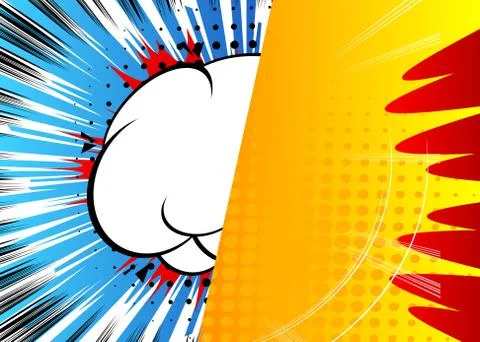 Pop art comic design colored background. Comic book illustration. Vector comi Stockillustratie