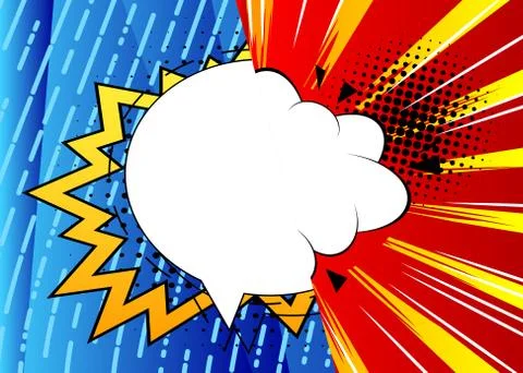 Pop art comic design colored background. Comic book illustration. Vector comi Illustrazione stock