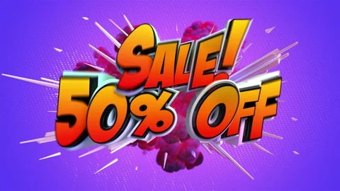 Pop art comic explosion style animation of cartoon sign Stock Footage 104990657