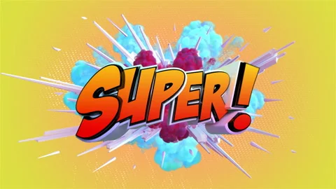 Pop art comic explosion style animation of cartoon sign Stock Footage 104990911
