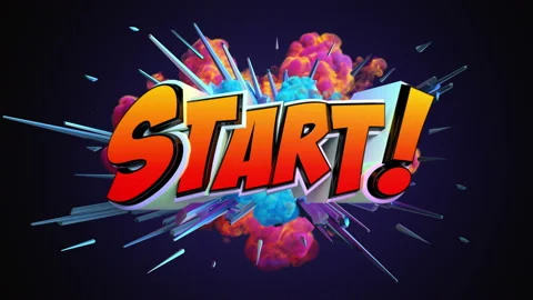 Pop art comic explosion style animation of cartoon sign Stock Footage 105010348