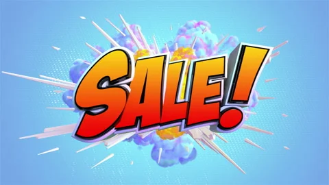 Pop art comic explosion style animation of cartoon sign Stock Footage 105019731