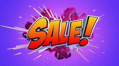 Pop art comic explosion style animation of cartoon sign Stock Footage 105019848