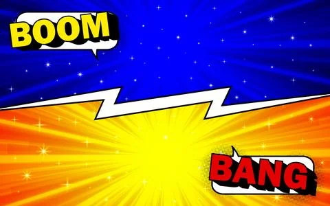 Pop art comic Fight versus with halftone background. Design for comics, pos.. 库存插图