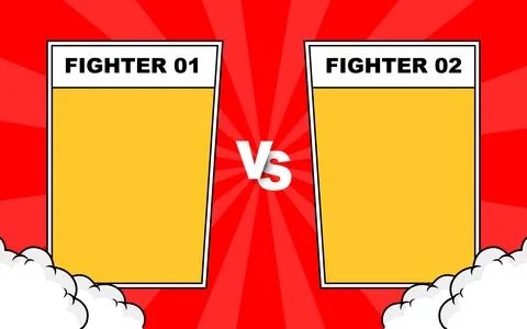 Pop art comic Fight versus with halftone background. Retro style vector car.. Illustrazione stock