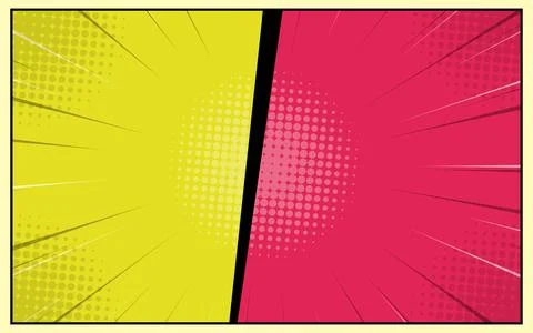 Pop art comic Fight versus with halftone background. Retro style vector car.. 스톡 일러스트