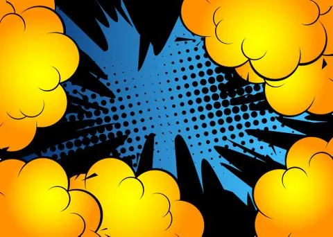 Pop art comic half tone background. Cartoon vector retro backdrop illustratio Stockillustratie