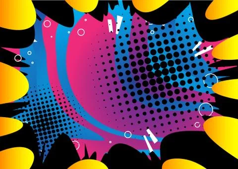 Pop art comic half tone background. Cartoon vector retro backdrop illustratio 스톡 일러스트