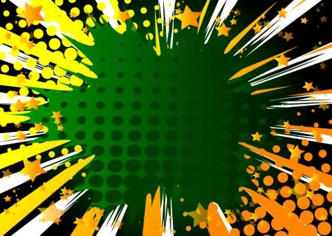 Pop art comic half tone background. Cartoon vector retro backdrop illustratio Stock Illustration
