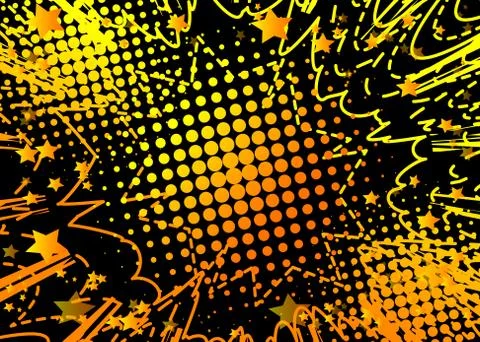 Pop art comic half tone background. Cartoon vector retro backdrop illustratio Illustrazione stock