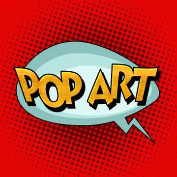 Pop art comic retro bubble text Stock Illustration