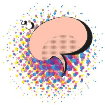 Pop art comic retro speech bubble template vector Stock Illustration