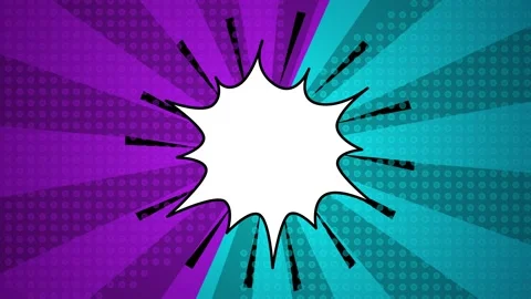 Pop Art Comic Speech Bubble Splash Background Stock Footage 318860659