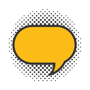 Pop art comic speech bubble halftone style, flat design white background 库存插图