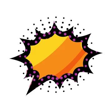 Pop art comic speech bubble element explosion イラスト素材