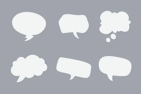 Pop art comic speech bubbles with different emotions and bright composition.. Stock Illustration