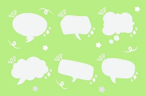 Pop art comic speech bubbles with different emotions and bright composition.. Stock Illustration