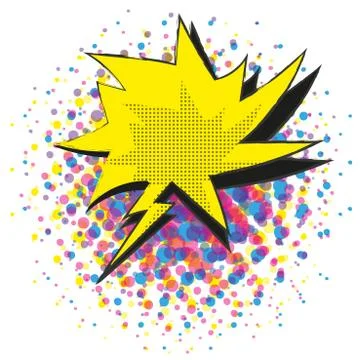 Pop art comic speech explosion shape vector illustration Illustrazione stock