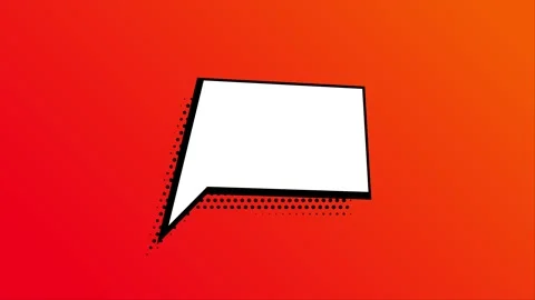 Pop Art Comic Style Background with Blank White Speech Bubble Stock Footage 334683468
