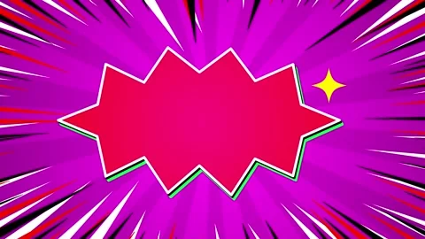 Pop Art Comic Style Burst Background with Empty Text Space Stock Footage 311717084