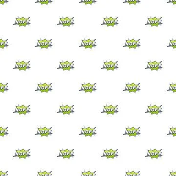 Pop art comic style nope word bubble pattern Illustrazione stock