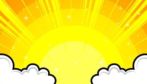 Pop art comic sun rays effect background with halftone. Cartoon abstract ve.. Stock Illustration