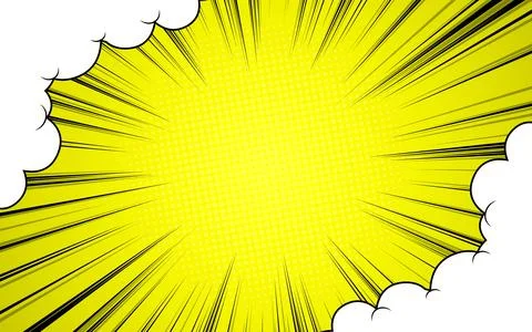 Pop art comic sunburst effect background with halftones. Cartoon abstract v.. Stock Illustration
