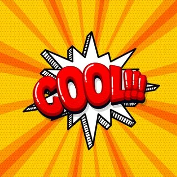 Pop art comic text Stock Illustration