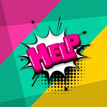 Pop art comic text Stock Illustration