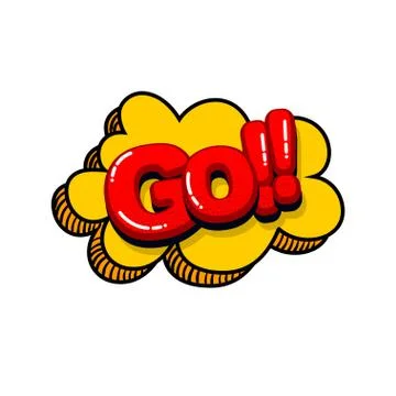 Pop art comic text Stock Illustration