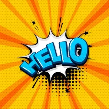 Pop art comic text Stock Illustration