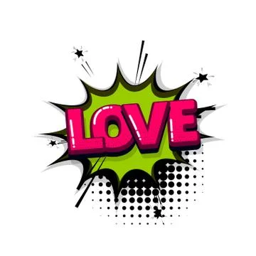 Pop art comic text Stock Illustration