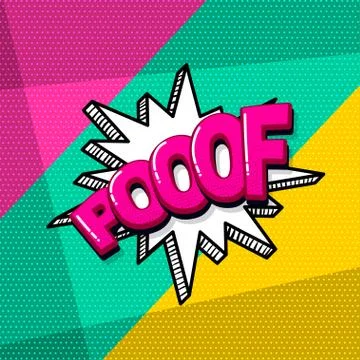 Pop art comic text Stock Illustration