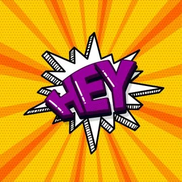 Pop art comic text Illustrazione stock