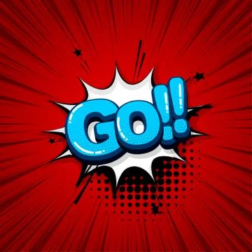 Pop art comic text Stock Illustration