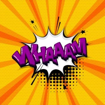 Pop art comic text Stock Illustration