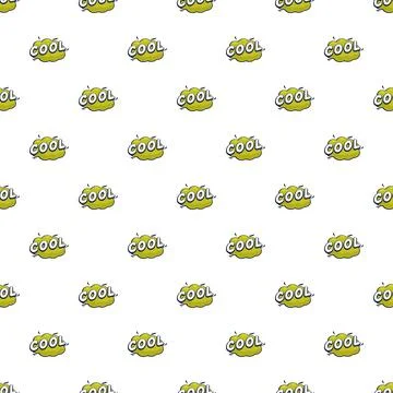 Pop art cool speech bubble comic pattern 库存插图