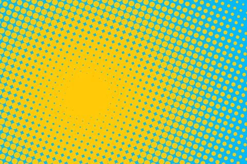Pop art creative concept colorful comics book magazine cover. Polka dots Stock Illustration