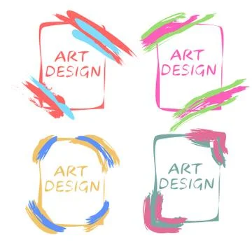 Pop art design. Frames for an gallery, art studio, school. illustration Stock Illustration
