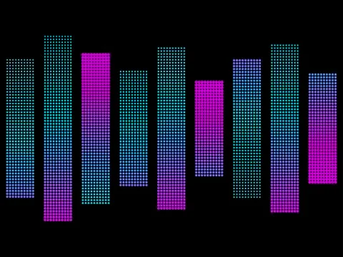 Pop art dots with violet gradient, halftone. Synthwave. Retrowave. Vector ill Stock Illustration