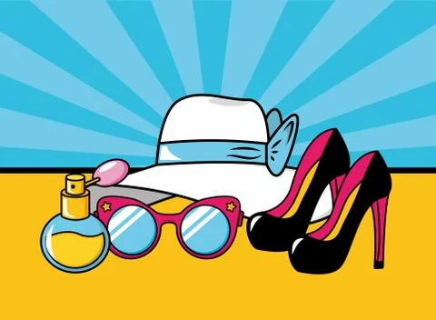Pop art elements Stock Illustration