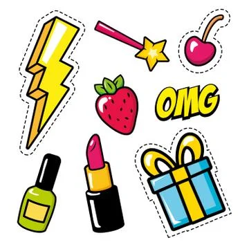 Pop art elements 스톡 일러스트