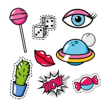 Pop art elements Stock Illustration