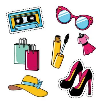 Pop art elements Stock Illustration