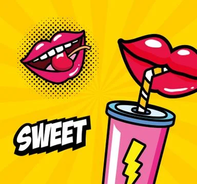 Pop art elements Stock Illustration