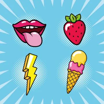Pop art elements イラスト素材