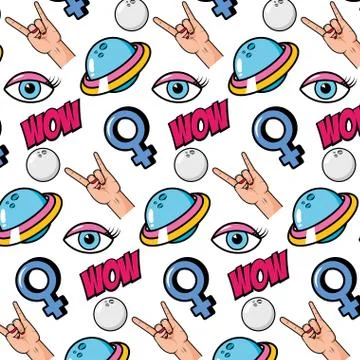 Pop art elements Stock Illustration