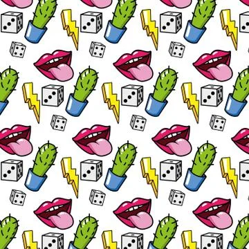 Pop art elements 库存插图