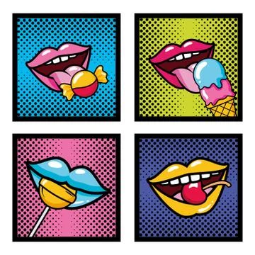 Pop art elements Stock Illustration